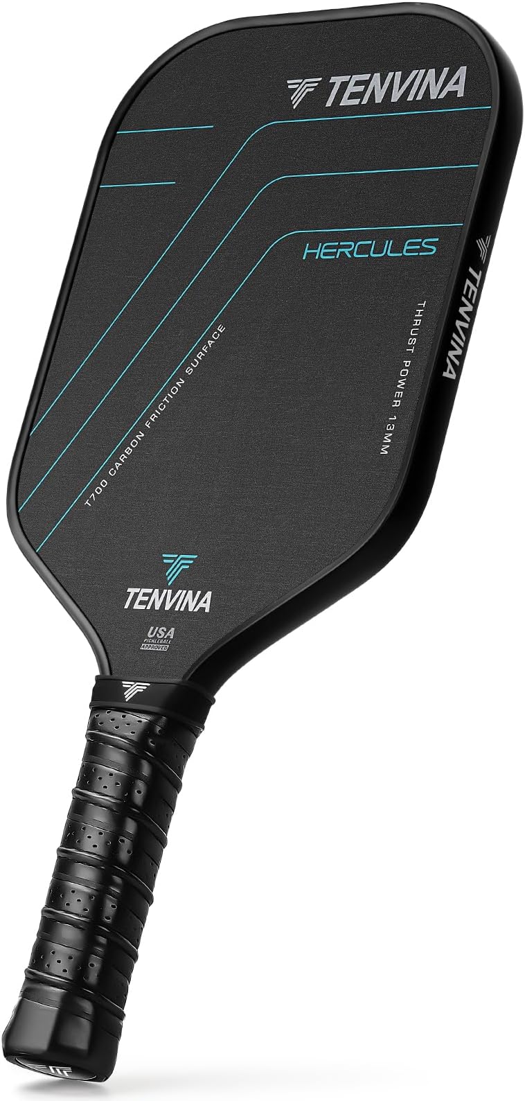 TENVINA Pickleball Paddles, Multi-Layer T700SC Textured Carbon Fiber Pickleball Paddle, Pickle Ball Paddle with Strong Spin & Power Surface, 4-Types of Shapes and Thicknesses, USAPA Approved