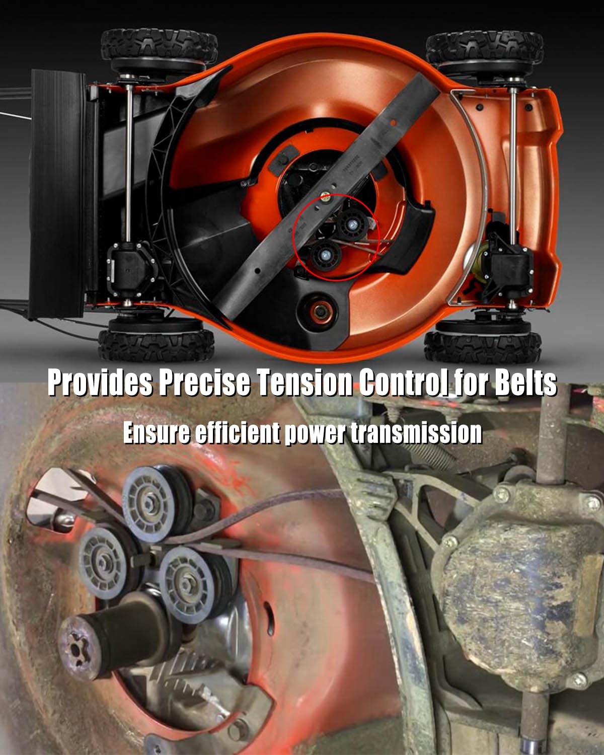 Turn Lawn Mower Replacement Idler Pulley 539103257, 510057101