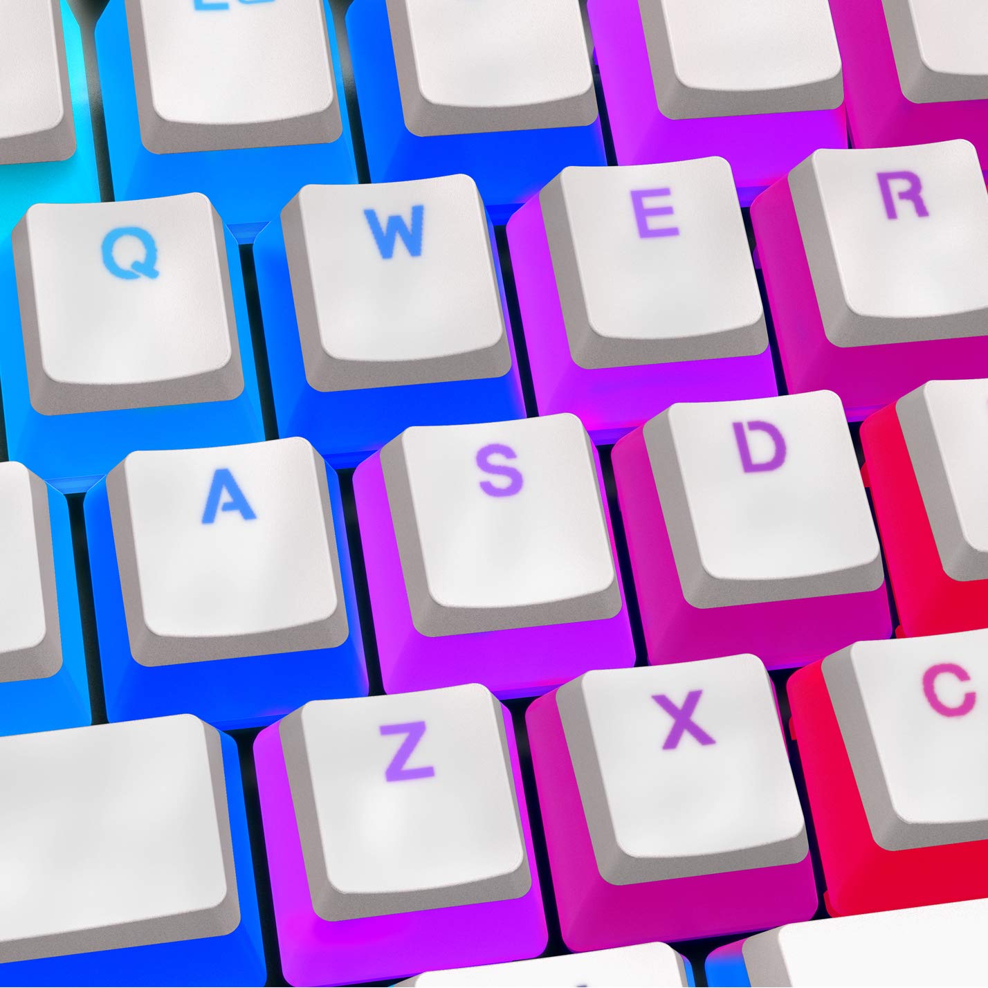 HyperX Double Shot PBT Keycaps 104 Mechanical Keycap Set White