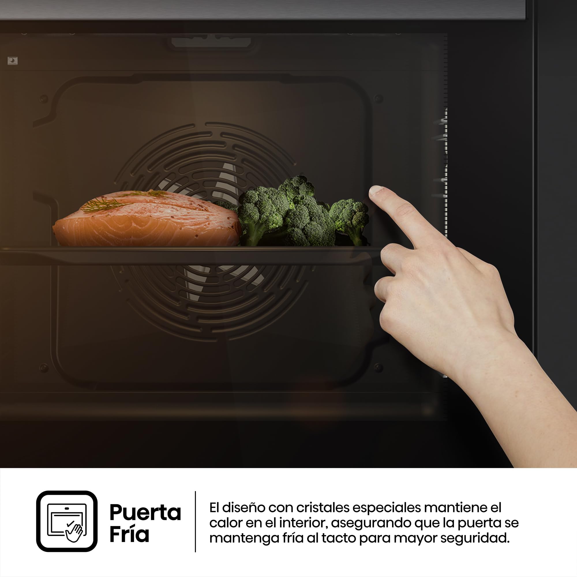 Hisense BI64216EPX - Horno Multifunción Pirolítico, Clase A++, 78L, Fondo 57cm, Guía Telescópica, Calentamiento Rápido, Apertura Y Cierre Suave de Puerta, Air Fry, Modo Pizza, Modo Congelados, Inox