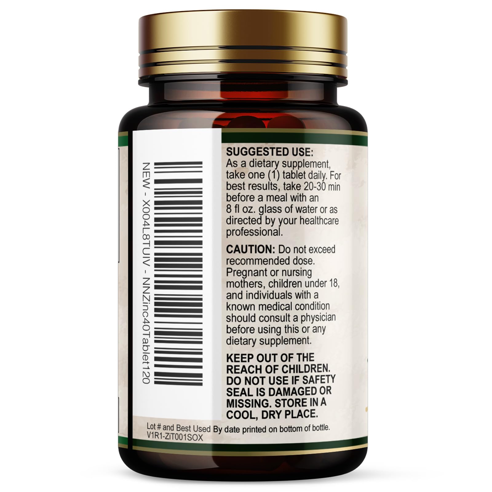 Zinc 40mg - High Potency Supplement for Immune System Support & Skin Health - Best Zinc Tablets for Women & Men - Vegan Zinc Antioxidant Supplements - Gluten-Free - Bottled in the USA - 120 Tablets — Amazon image 8