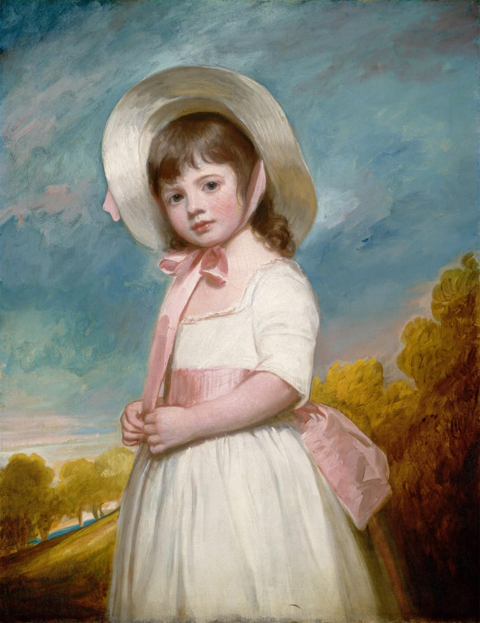 ARTXLXXBN Famous Print Painting Colorful Art Print Miss Juliana Willoughby by George Romney Canvas Art Decorations for Home Decor 60x90cm