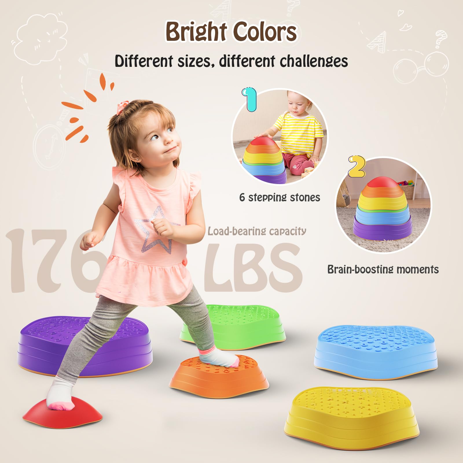 Pierres D'équilibre En Mousse : Jeu Sensoriel Et Moteur