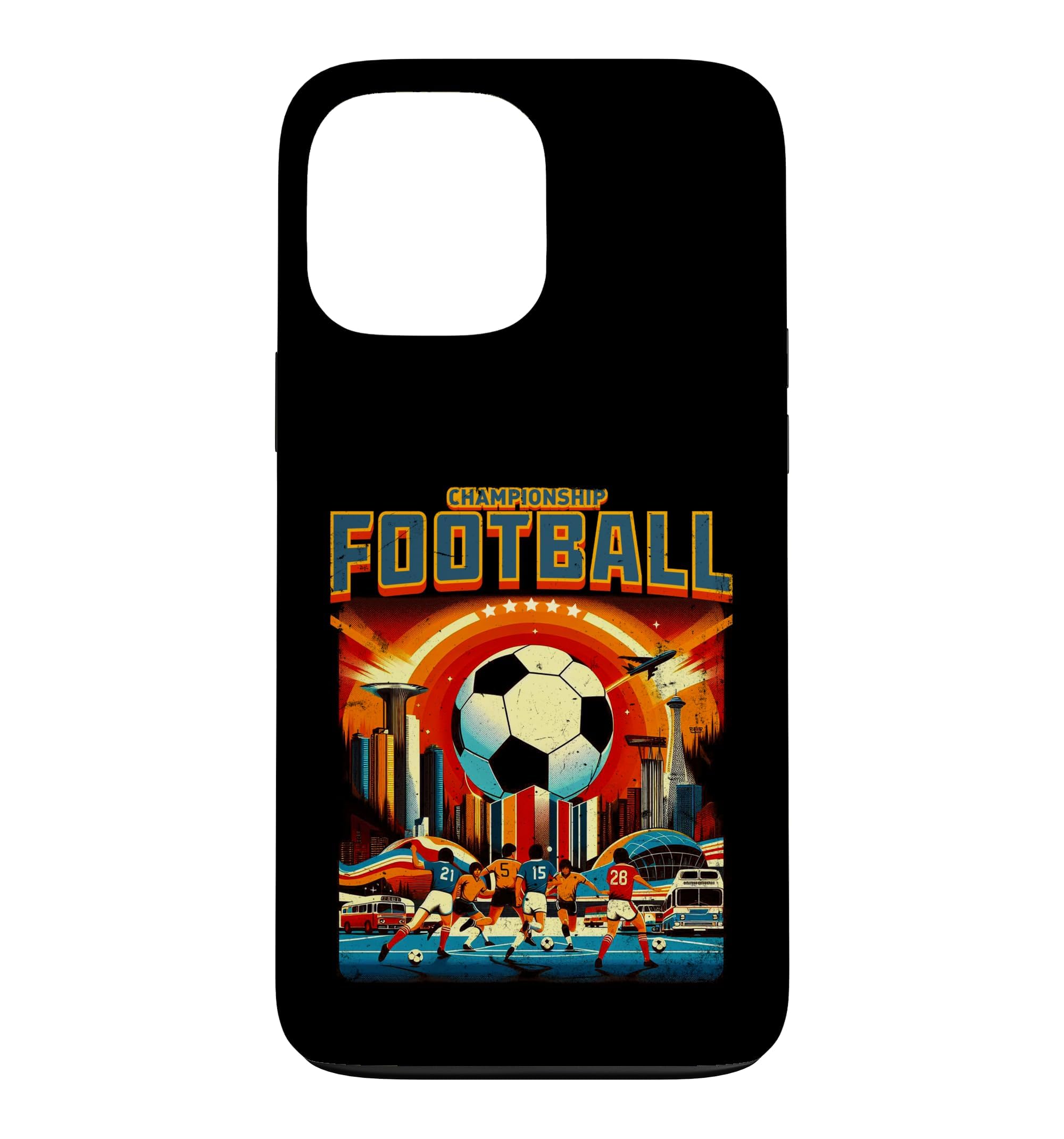 England Retro 70's Championship World Cup Football Lioness Case for iPhone 13 Pro Max