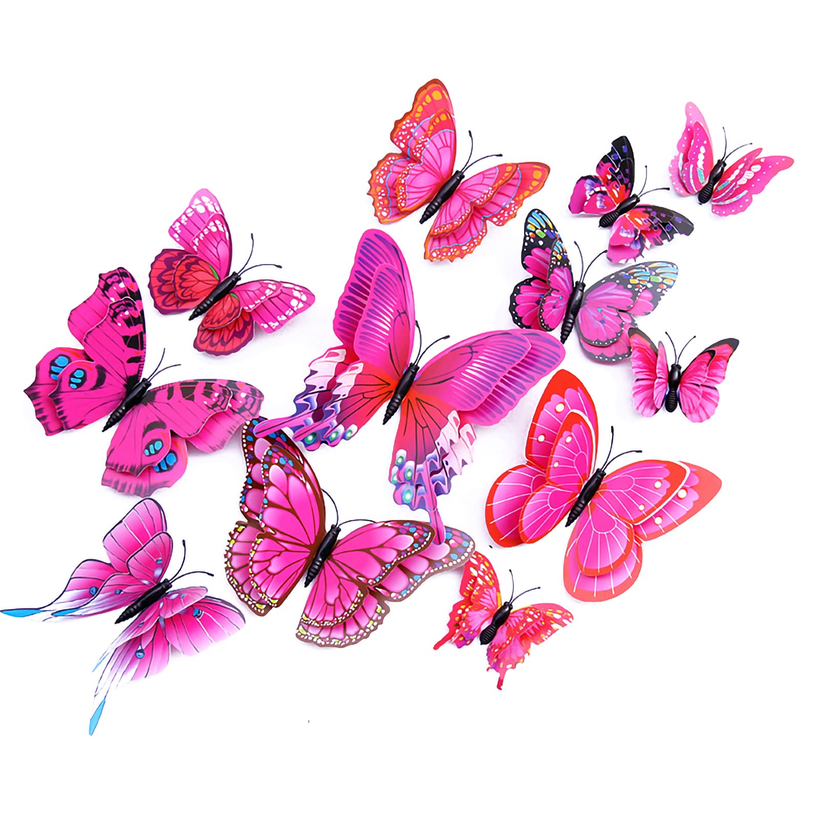 OPSEAM 3D Butterfly Wall Decor Butterfly Decorations Stickers with Magnets