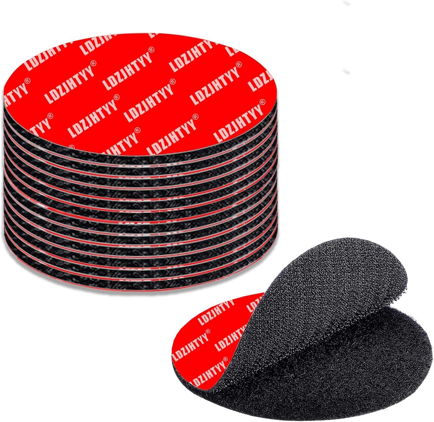 8 PCS Heavy Duty Hook and Loop Strips, Round Strips with Adhesive for Car Floor Mats, Home, Office, (2 inch)