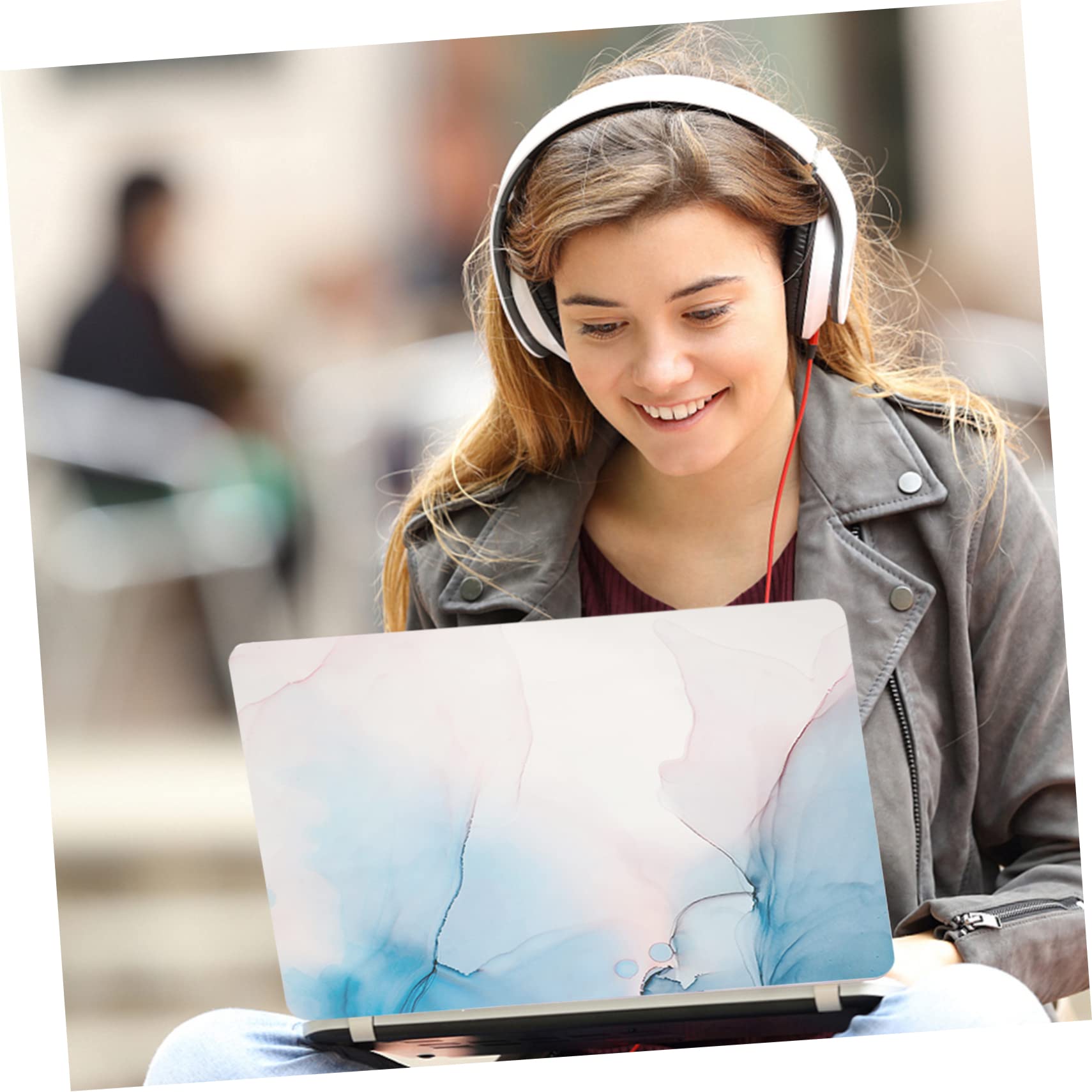Uonlytech 3sets Skin Per Laptop Marmorizzato Adesivo Protettivo Per Notebook Facile Da Applicare e Rimuovere Resistente e Riutilizzabile Di Pellicole Decorativa