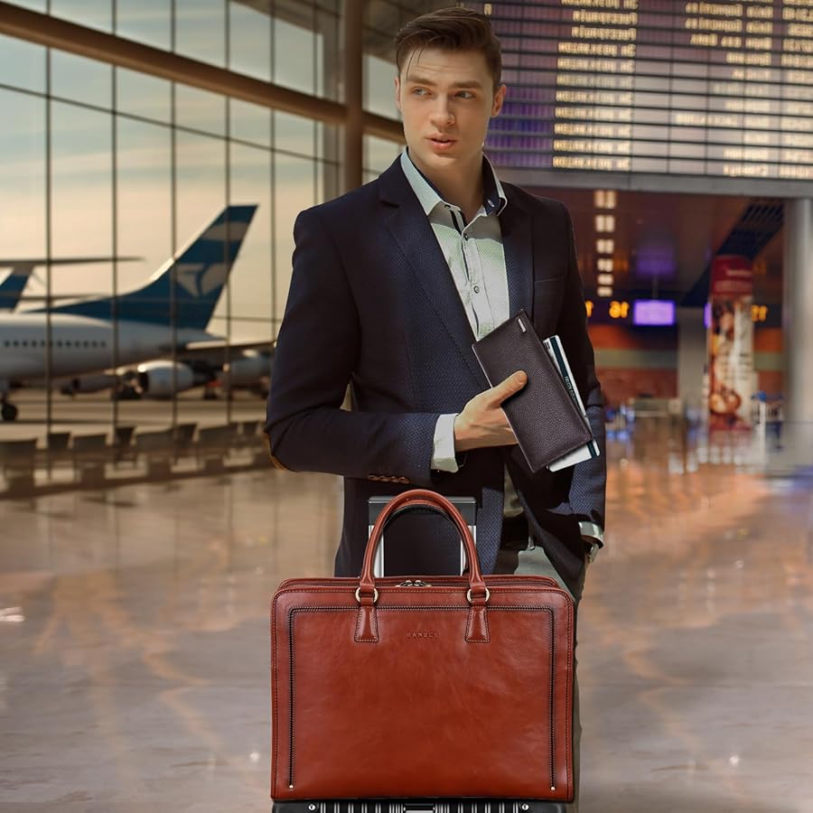 Amazon.co.jp: [バンニュス] ビジネスバッグ メンズ 本革 トートバッグ