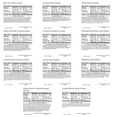 Miniatura 2 de Cheryl's Cookies Caja de regalo de galletas con 12 sorpresas misteriosas, galletas de azúcar esmeriladas de crema de mantequilla, envueltas