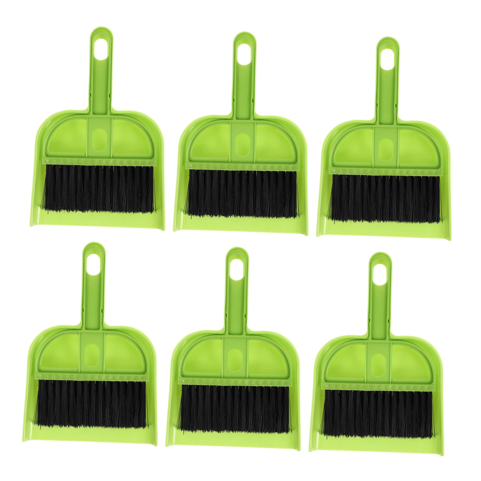 COLLBATH Indoor Broom and Dustpan Set 6 Pack Mini Cleaning Broom Dustpan and Set Compact Cleaning Kit