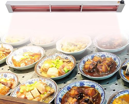 Calentador eléctrico de alimentos con cable y enchufe, lámpara de calor de alimentos de 60 pulgadas, 1000 W, calentador de alimentos, calentador de