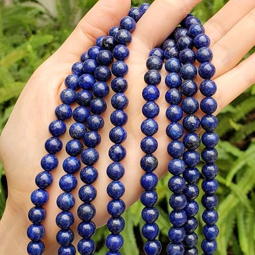 Miniatura 4 de Adabele - 4 hebras de piedras preciosas curativas de lapislázuli azul natural grado A de 0.394 pulgadas, cuentas de piedra redondas sueltas (136-148