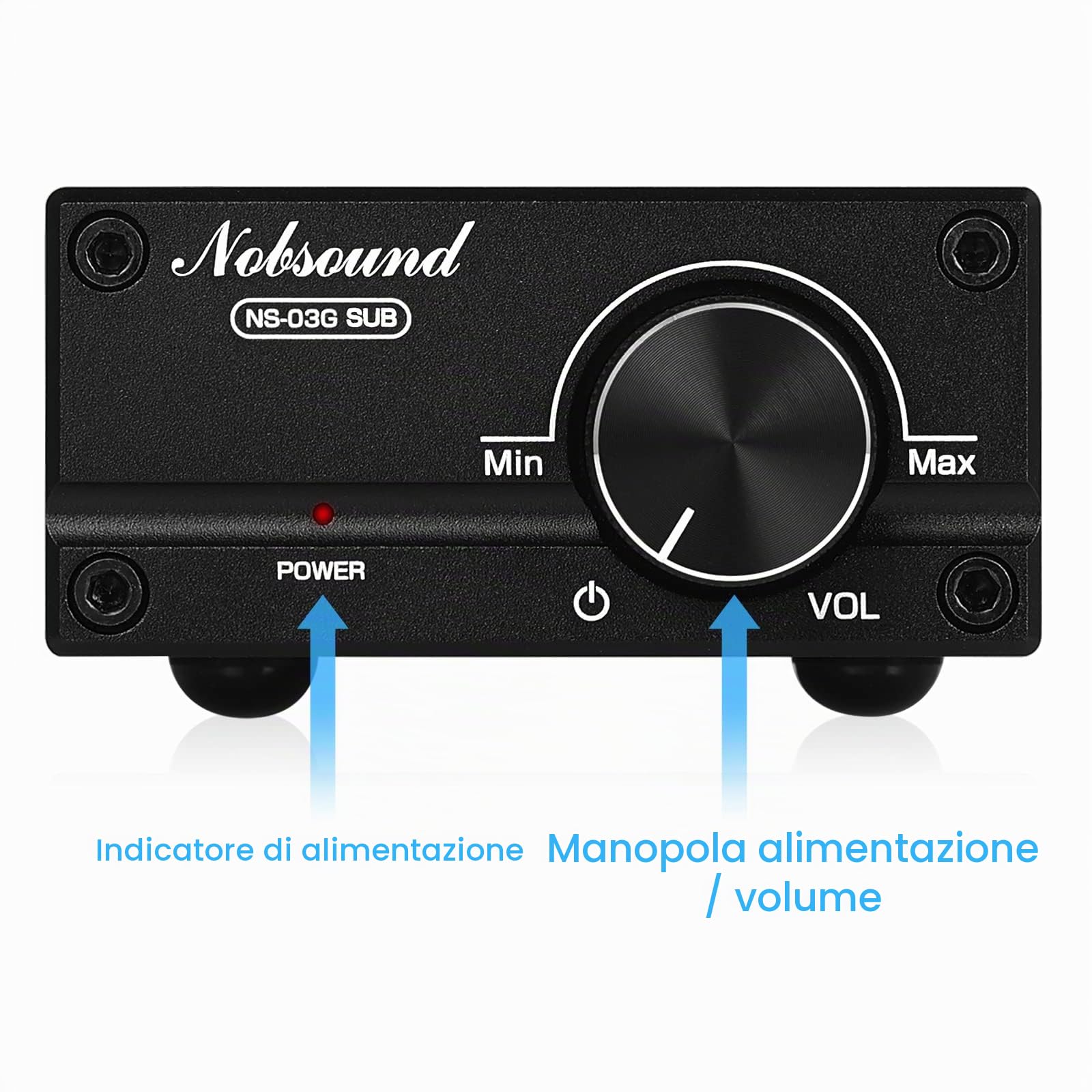 Nobsound 100W Subwoofer Amplificatore Mono Amplificatore di Potenza Digitale Mini Amplificatore Audio (con alimentazione a 19V)