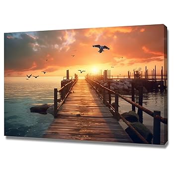 白猫の風景画　美術品　海の見える風景 原画 「光の海の天使猫と大きな虹」 F10号 ＃絵画 ＃ねこ ＃猫の