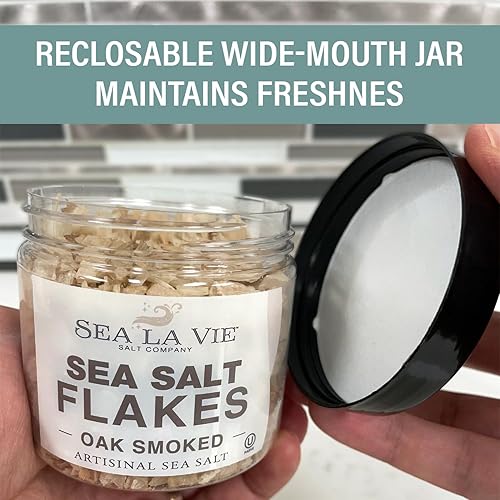 Miniatura 7 de Sea La Vie, Salt Flakes, Set of 4 x 3.5 oz, Variety Pack, Kosher Handcrafted Gourmet Flakey Finishing Salt Pyramids from the Mediterranean Sea