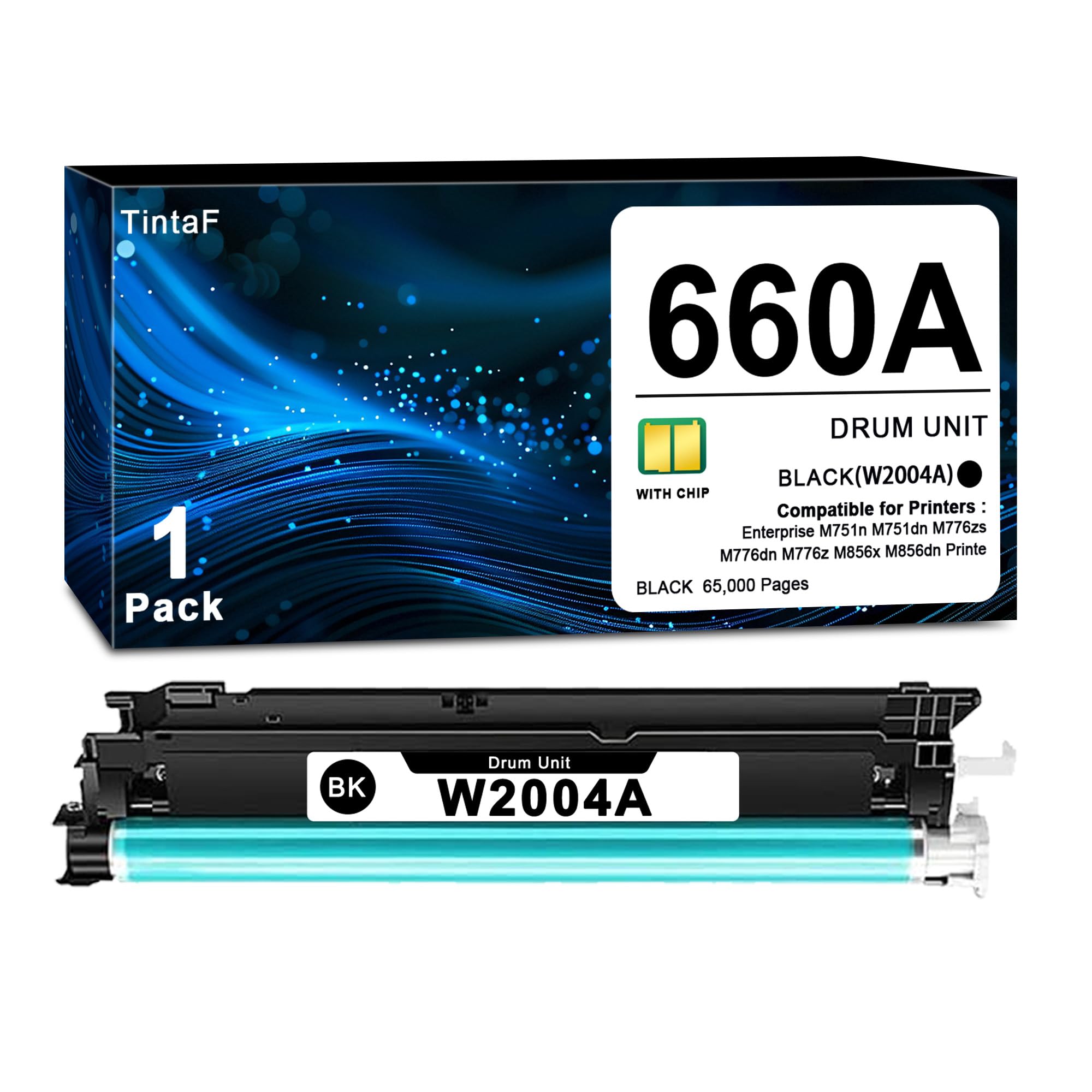 660A Drum Unit 1-Pack 65,000 Pages 660A W2004A Color Drum High Yield Replacement for HP 660A W2004A Drum for Color Enterprise M751dn M856x M776dn