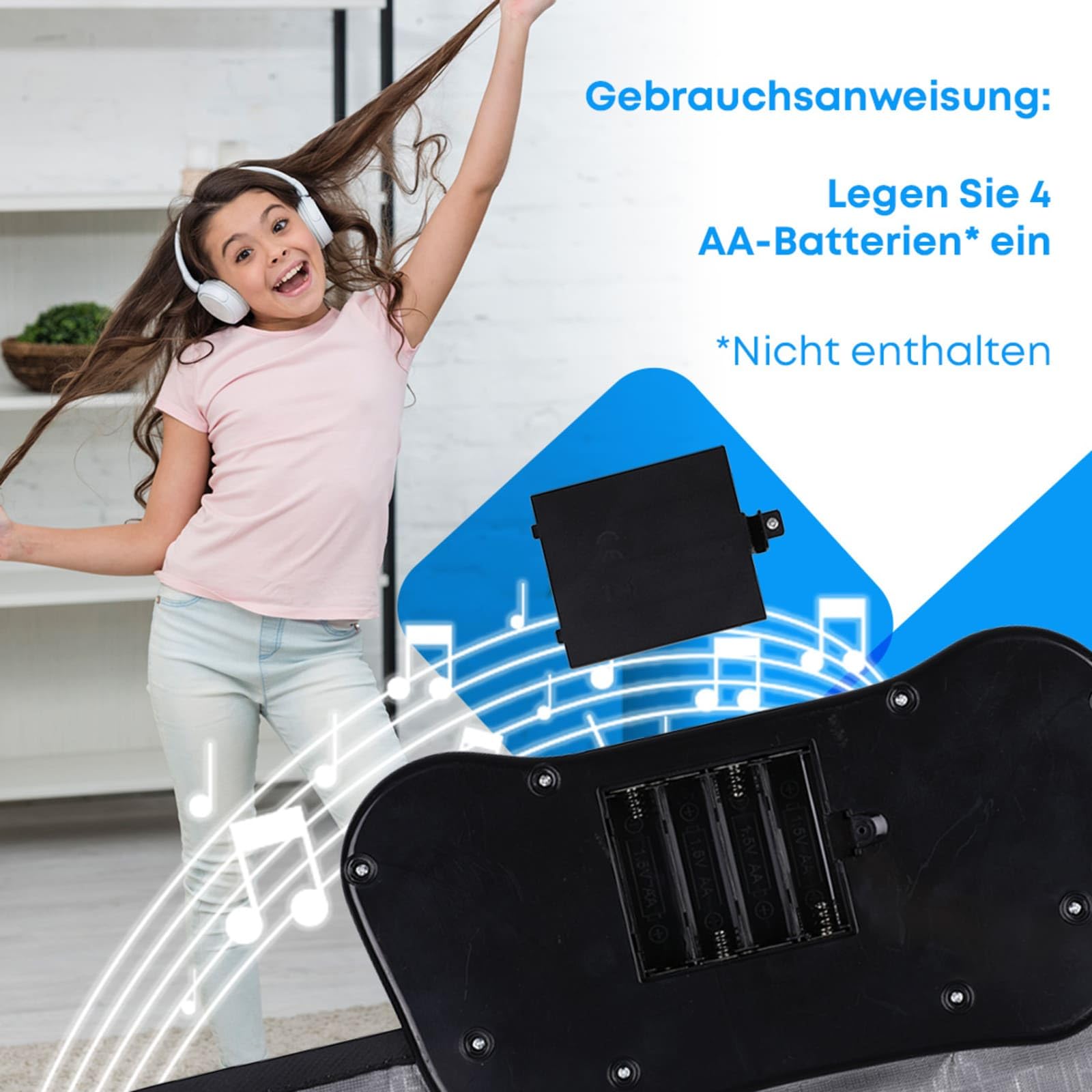 NK Tanzmatte Kinder +5 Jahre und Erwachsene mit Bluetooth 5.0 - Spielzeug musikmatte 7 Spielmodi, Geburtstags, rutschfeste Basis und Lautsprecher Einstellbarer Lautstärke (100x89cm)