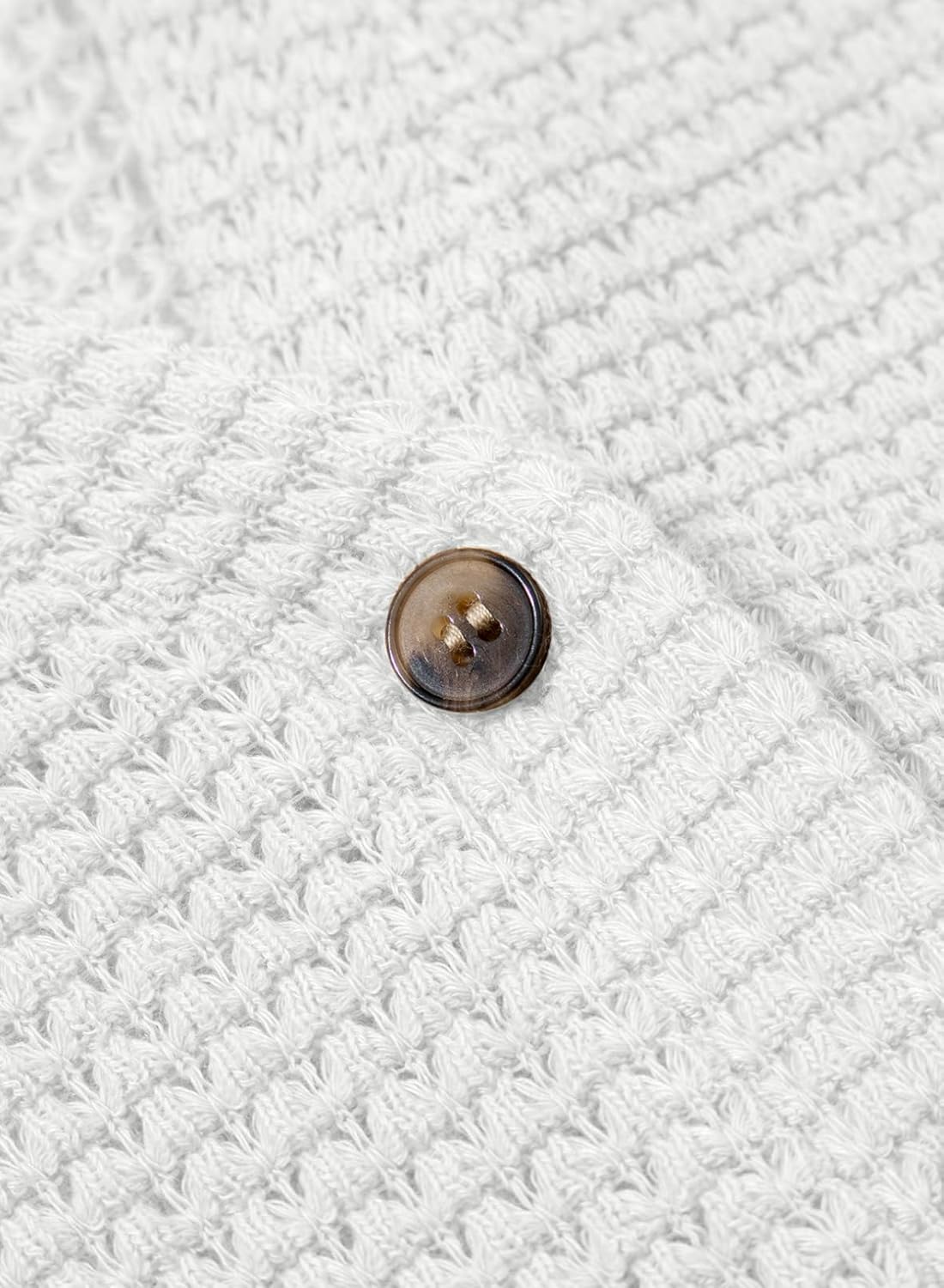 Dokotoo Womens Waffle Knit Tops 2025 Dressy Casual Button Shirts Long Sleeve V Neck Blouses Basic Tee - Image 8