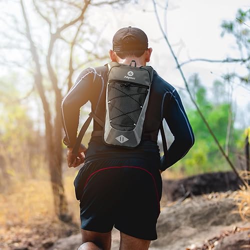 Miniatura 7 de Nepest Mochila de hidratación con bolsa de agua de 2 L para ciclismo, mochila de agua para senderismo, correr, mochila de hidratación ligera