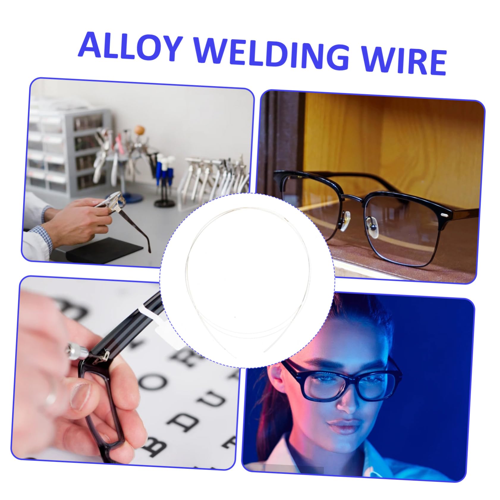 OSALADI Glasses Repair Kit Silver Welding Bar Alloy Welding Wire Strong Fixation for Frames