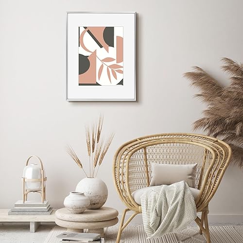 Vista 162 de Frametory - Colección de marcos de metal para fotos, marco de aluminio para fotos con alfombrilla de color marfil y cristal real Dorado