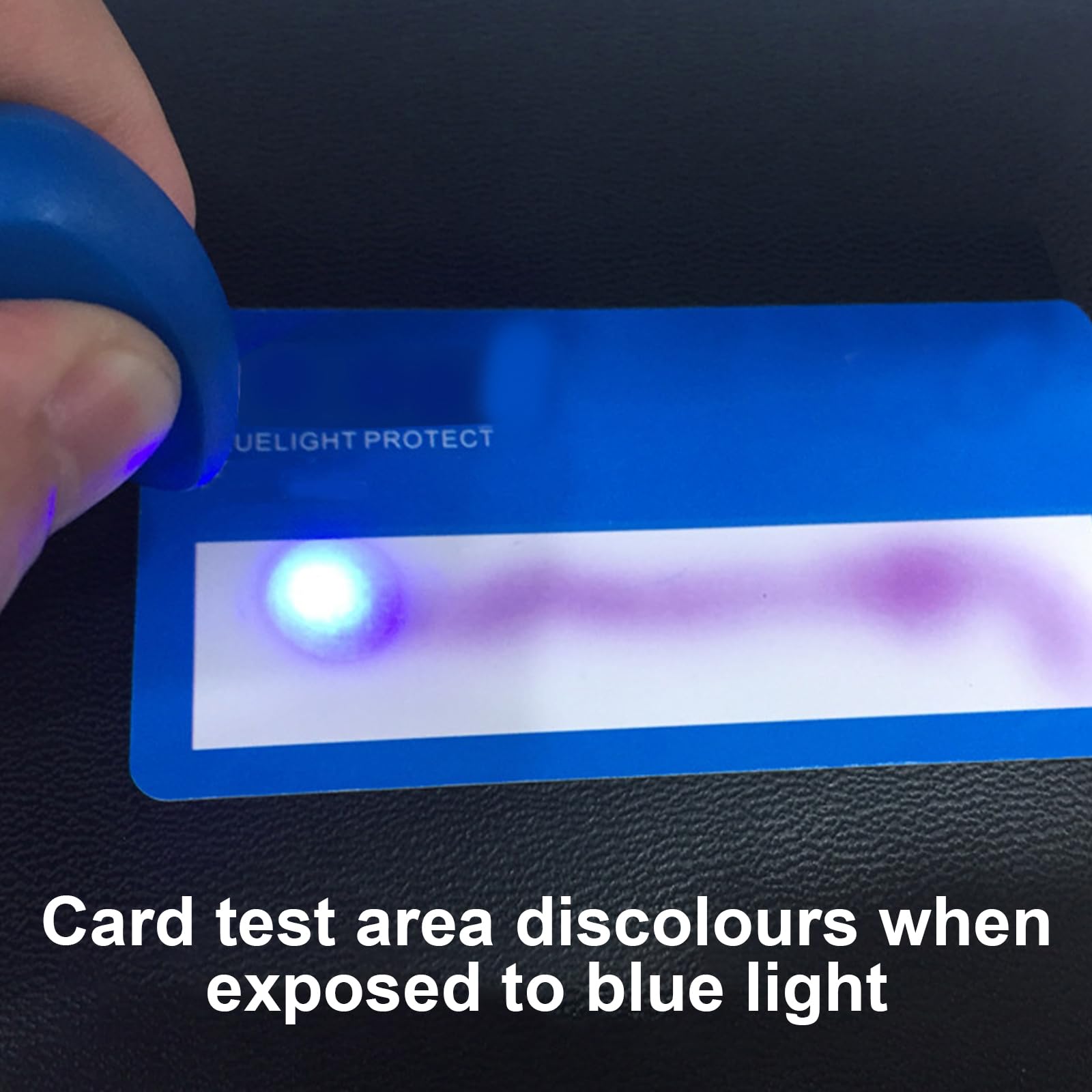Tarjeta probadora de luz azul para gafas, reutilizable, polarizada, tarjetas de prueba y generadores, tarjetas probadoras de luz azul