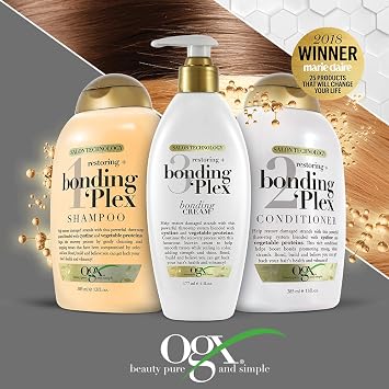 OGX Restoring + Bonding Plex Salon Technology Shampoo, 13 Ounce, 385 Fl oz