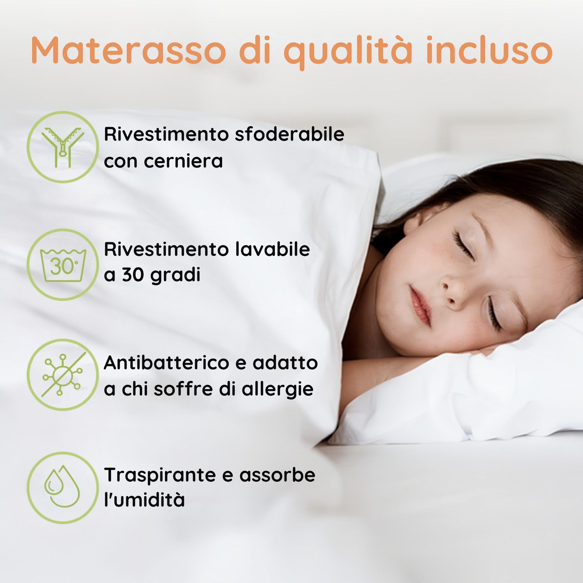 Lettino con materasso 80 x 160 cm, lettino per bambini con rete a doghe 80 x 160 cm, letto per bambini da corsa Spider