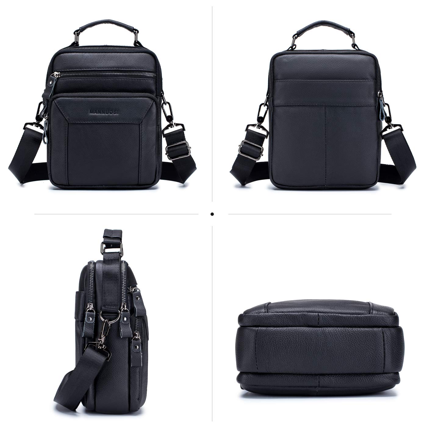 Uomo Borse a spalla Zaino monospalla casual Borse a mano viaggio Vera pelle multitasche Borse organizer portatutto