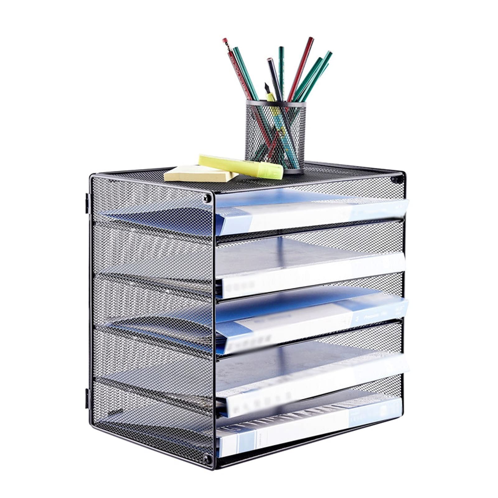 Multistrato Ferro Scrivania Portariviste File Nizer Slish Ufficio & Casa Sorter Nero Scrivania Sto Solut per Scuola Ufficio e Uso Domestico