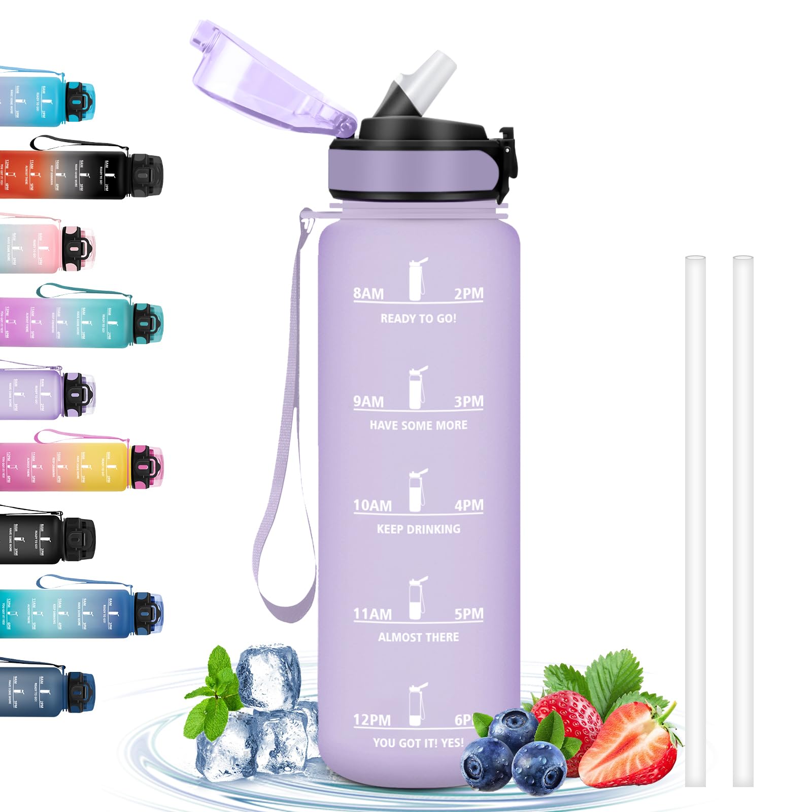 Water Bottle - 1L - Leak-Proof Sports Bottle