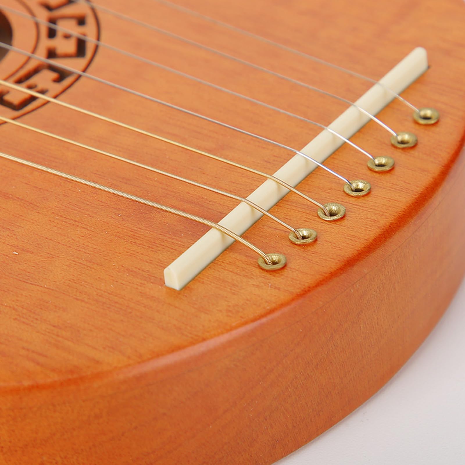 Arpa de Lyra portátil de 7 cuerdas, procesamiento de madera sólida para viajes y clases de música, instrumento de lira de viaje para principiantes con sonido cálido