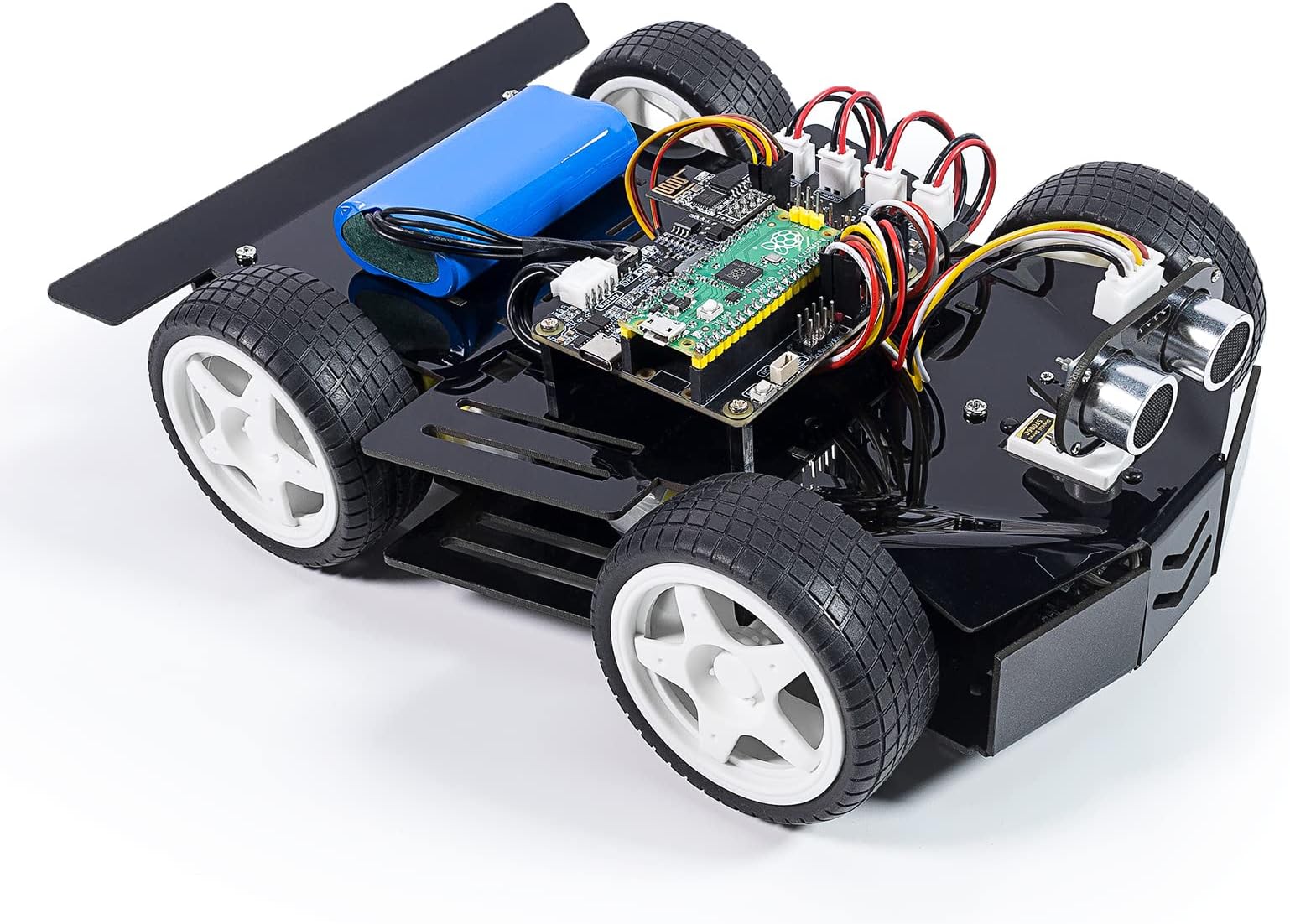 SunFounder Raspberry Pi Pico Robot Car Kit,Open Source,MicroPython,App Control,RGB LED,Rechargable Electronic DIY Robot Kit