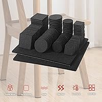 Vista 8 de MroMax 16 almohadillas antideslizantes para muebles de 0.98 pulgadas de diámetro de alta calidad, almohadillas redondas de fieltro autoadhesivas