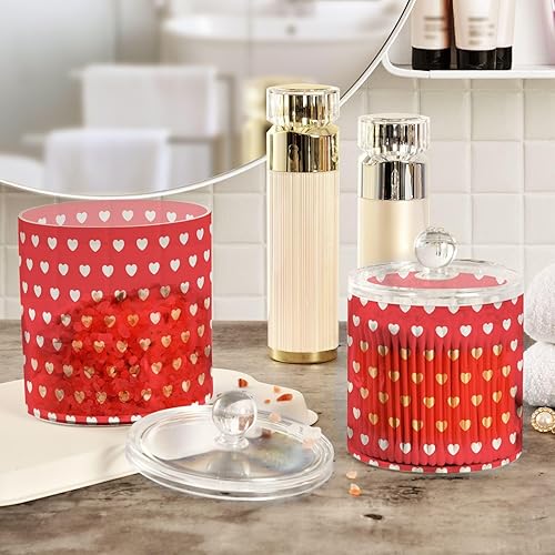 Miniatura 4 de Tarros de corazones para el día de San Valentín con tapas, tarros pequeños, recipientes de almacenamiento de baño, recipientes para recoger hilo