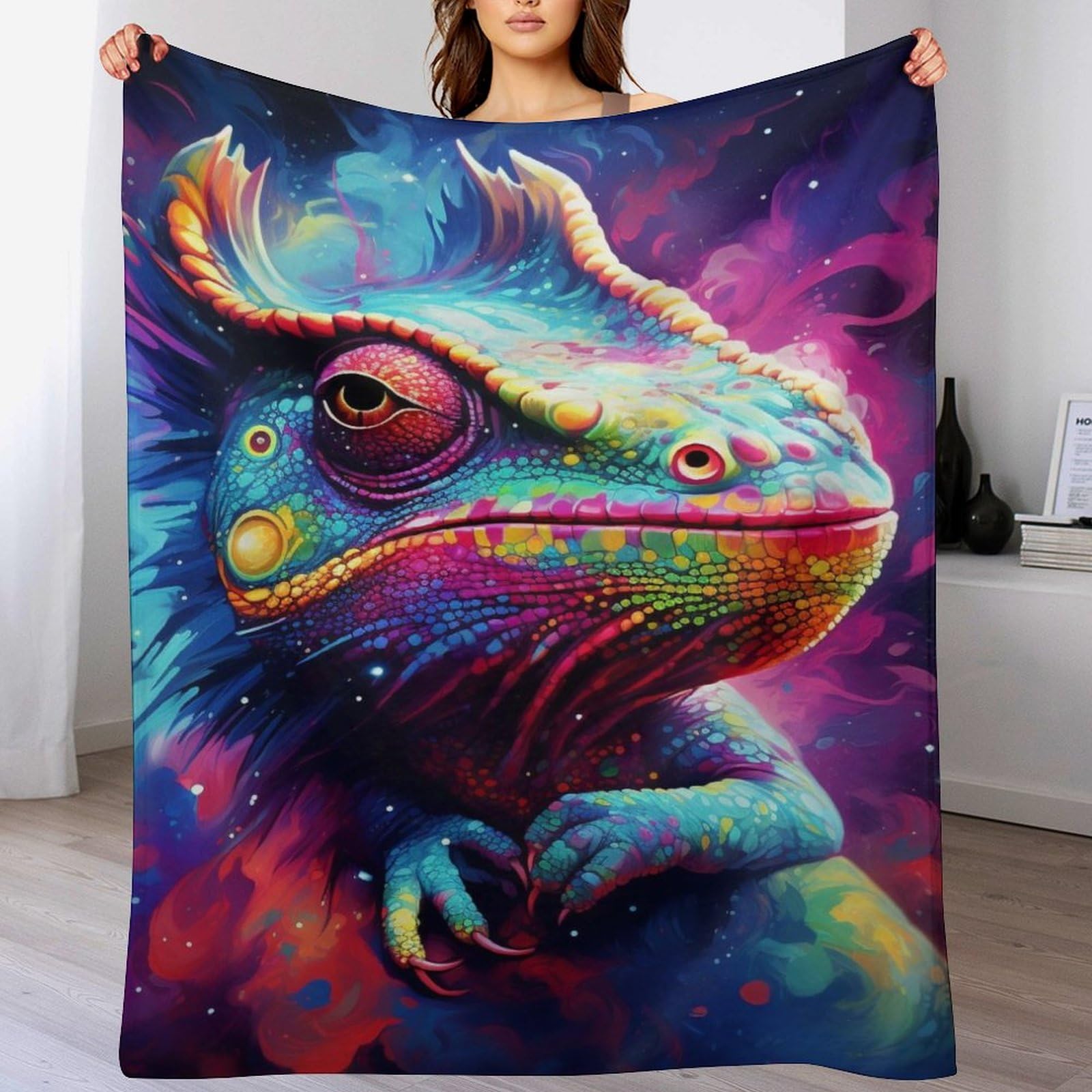 Couverture lourde caméléon en flanelle douce pour lit et canapé 140x180cm