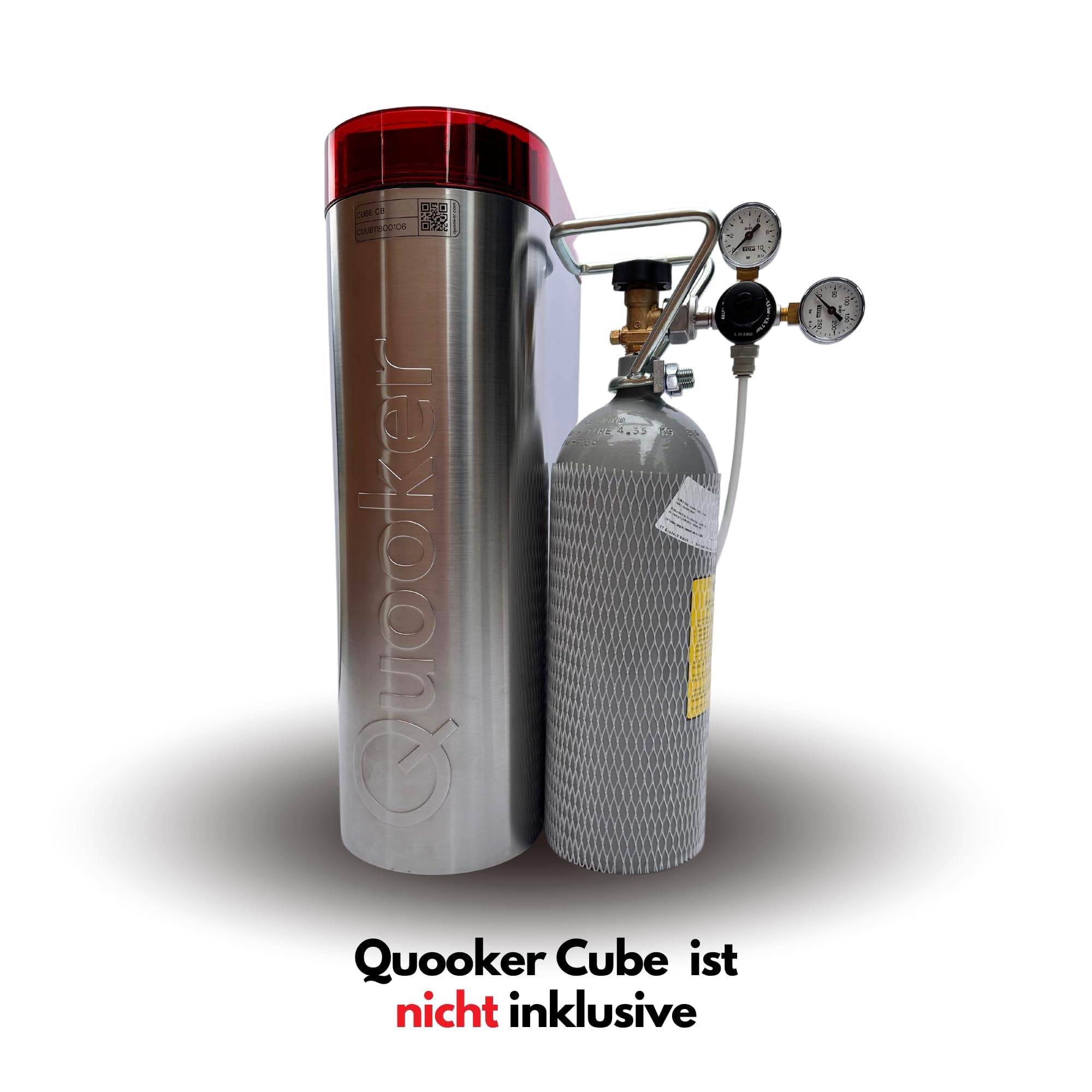 Reduktor ciśnienia CO2, w zestawie butelka 2 kg, nadaje się do systemu Quooker, saturatora