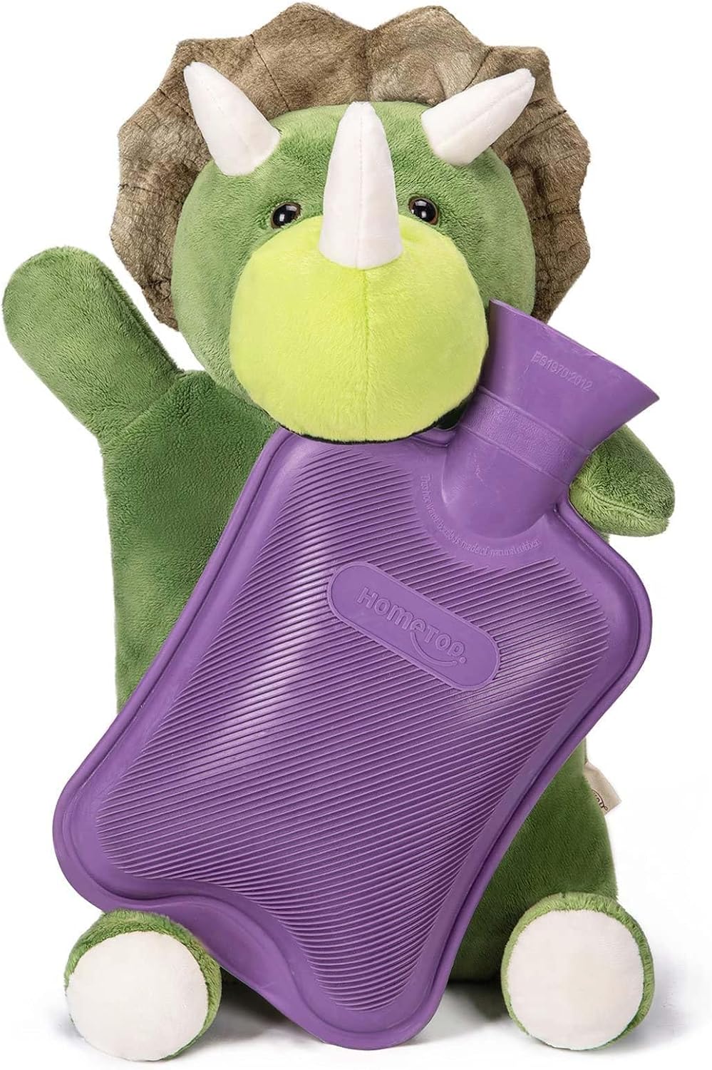 HomeTop Premium Classic Rubber Hot and Cold Water Bottle with Cute Stuffed Fox Cover (2L, Purple) : Health & Household