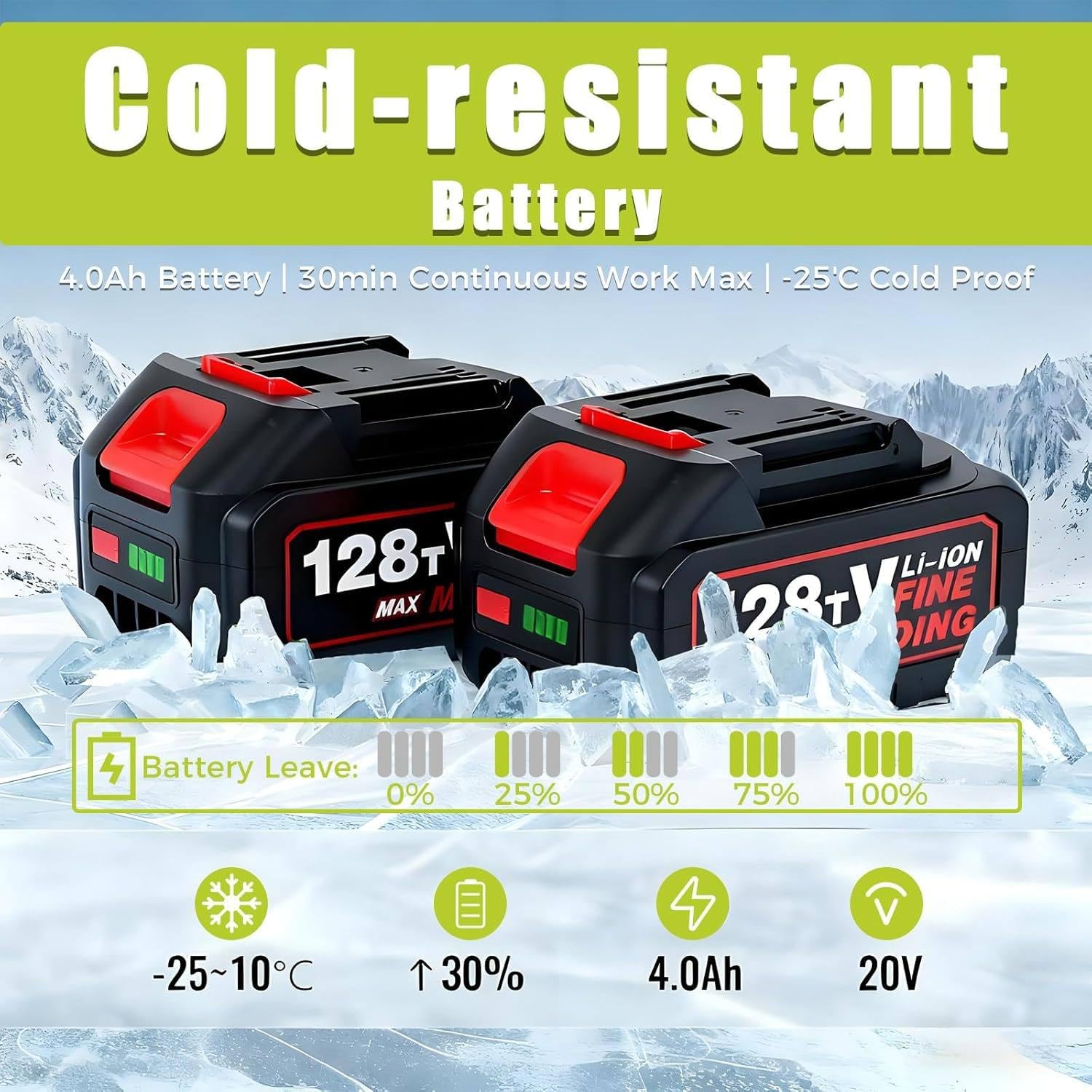 Quitanieves Eléctrico a Batería Con Batería Y Cargador, Ancho De Trabajo De 50 Cm, Altura De Nieve De 25 Cm, Distancia De Lanzamiento De 8 M, Tolva De Descarga Ajustable a 180°, Quitanieves 4batteries