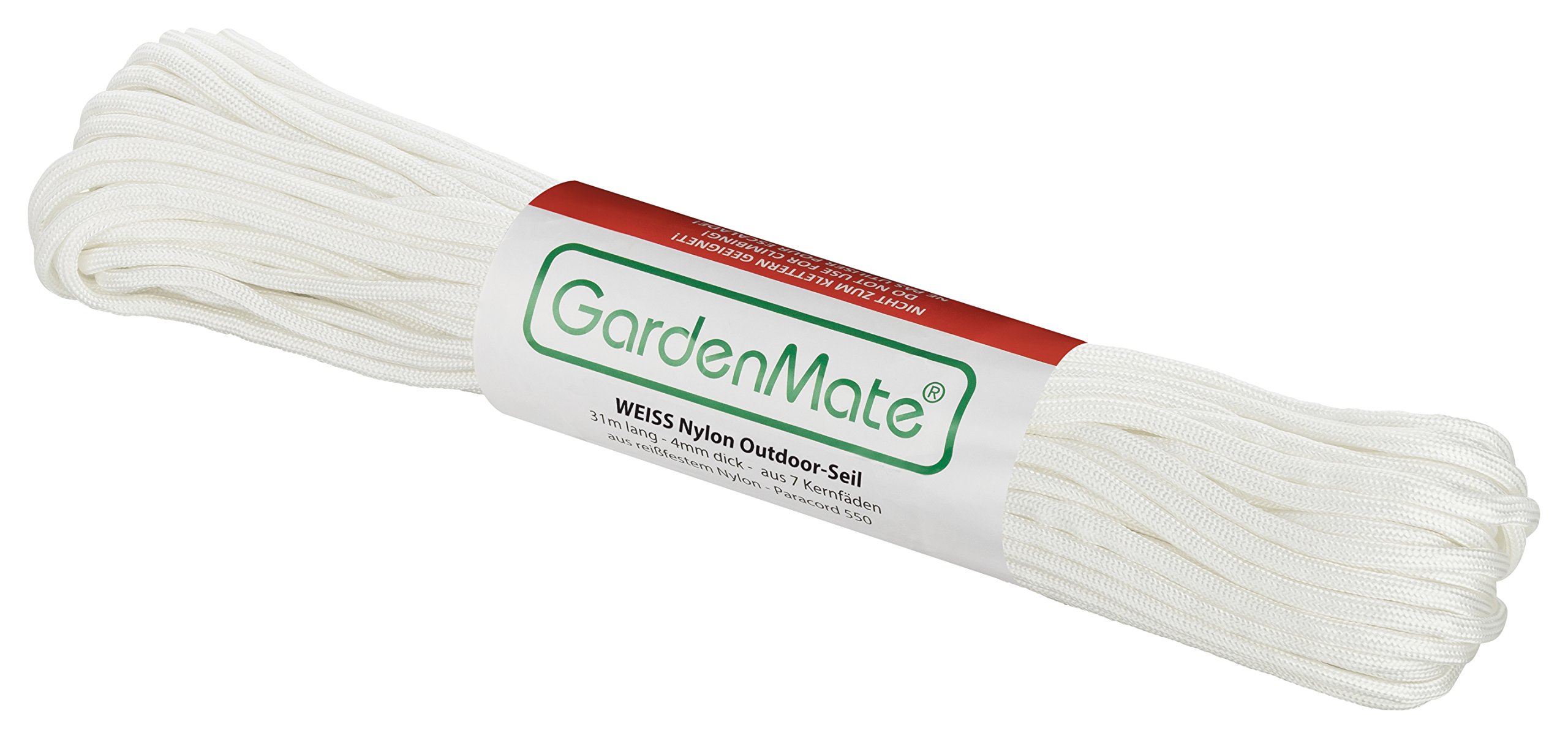 GardenMate Professional Nylon Outdoor Rope, Paracord 550, 31m Long, 4mm Thick - Image 4