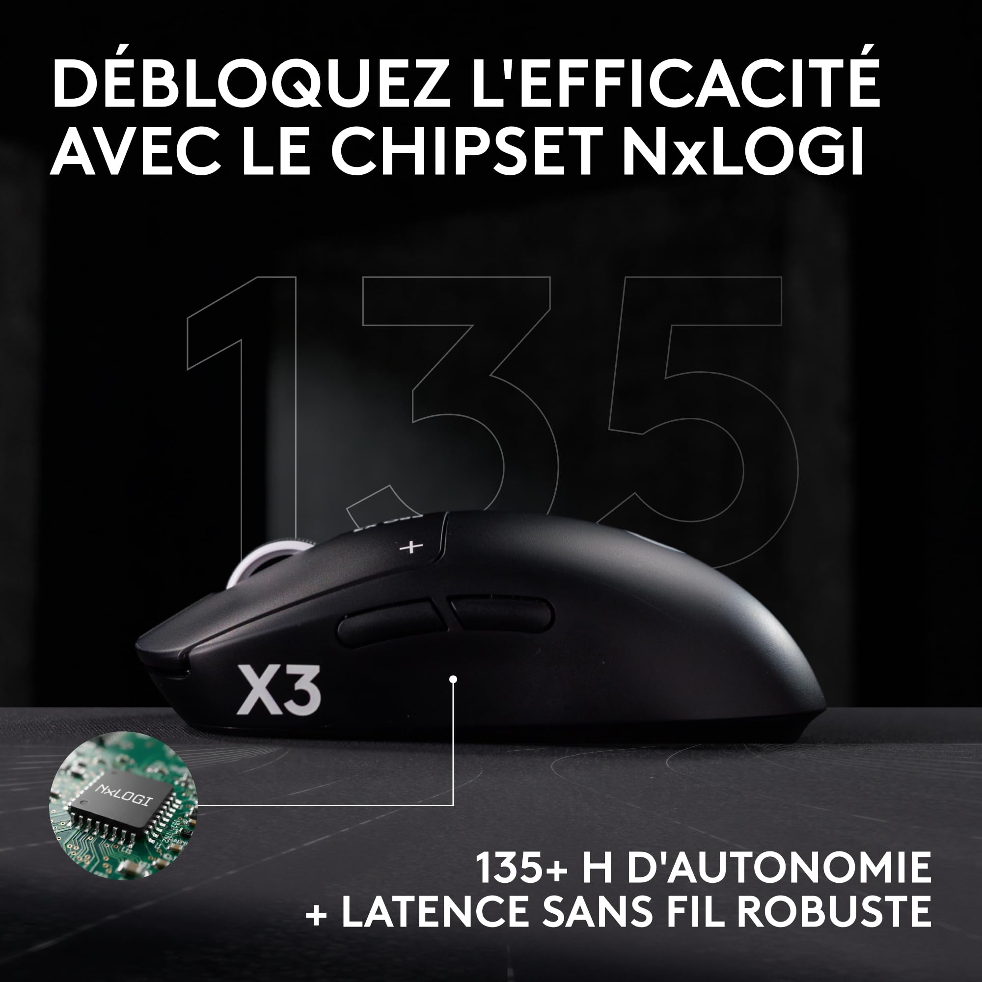 Logitech G Pro X3 SUPERSTRIKE, Ultra-légère, Boutons programmables, Lightspeed, PC, Mac. Exclusivité Amazon : Souris de Jeu Pro X3 SUPERSTRIKE sans Fil Lightspeed