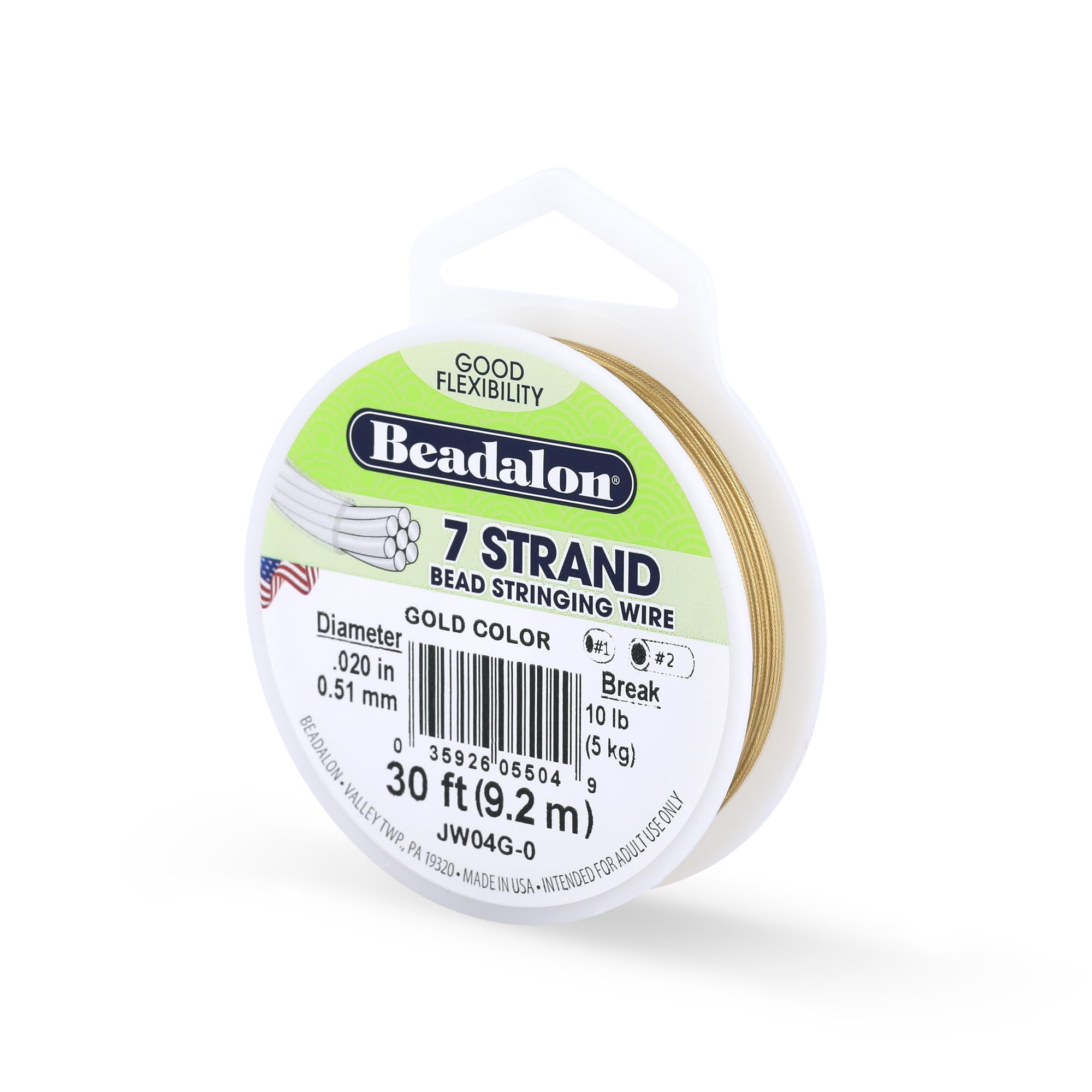 Fil de cordage perle acier inoxydable 0,1 cm or pour réparer et rigidifier les colliers de perles