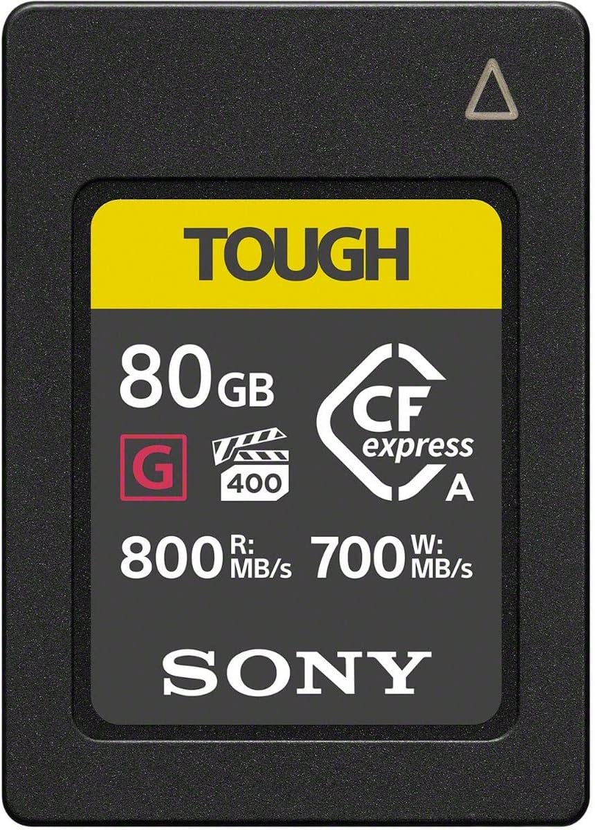Sony 80GB TOUGH CFexpress Type A Flash Memory Card - VPG400 High Speed G Series with Video Performance Guarantee (Read 800MB/s and Write 700MB/s) – CEA-G80T