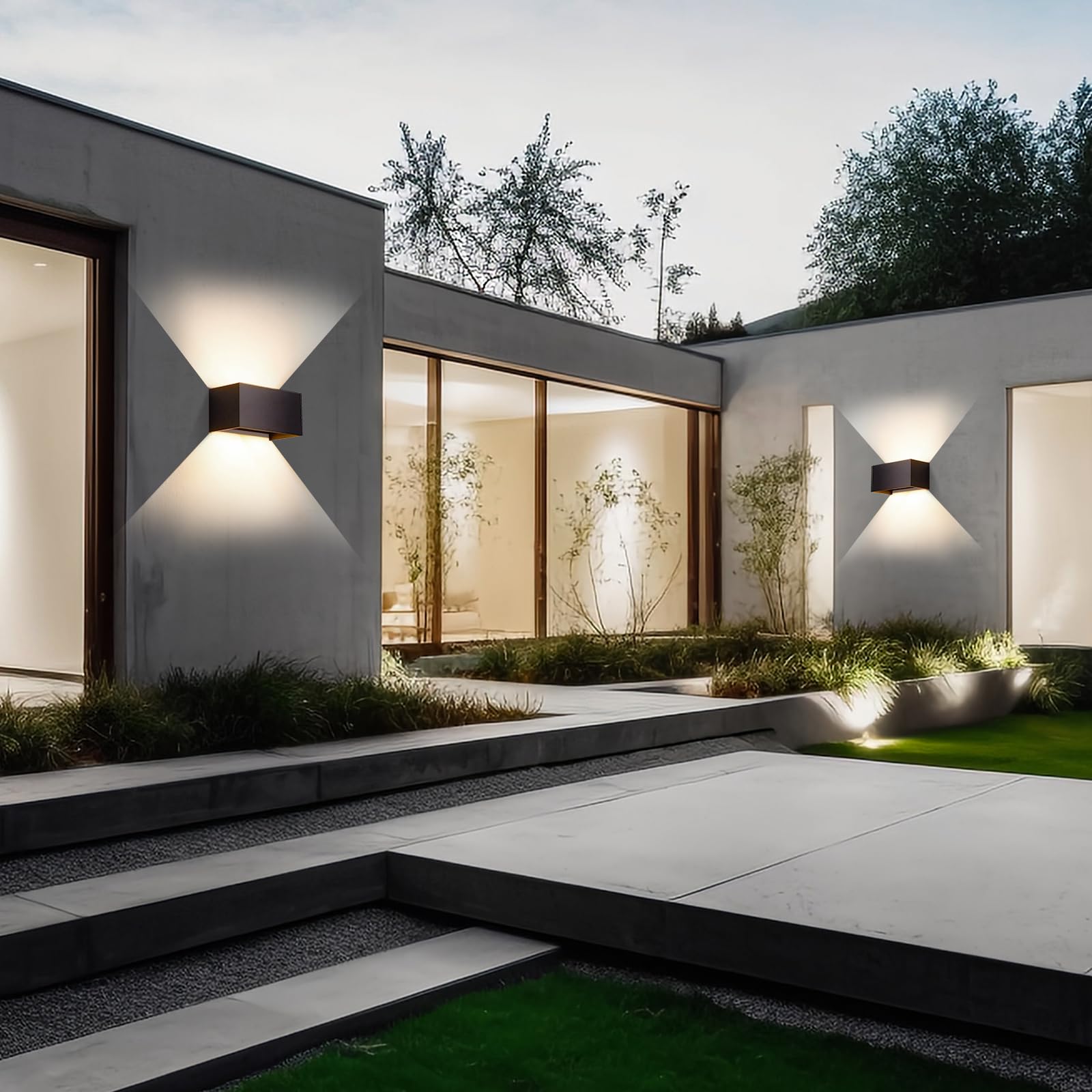 CELAVY LED Außenleuchte Anthrazit - IP65 Wandleuchte Mit Up/Down Licht