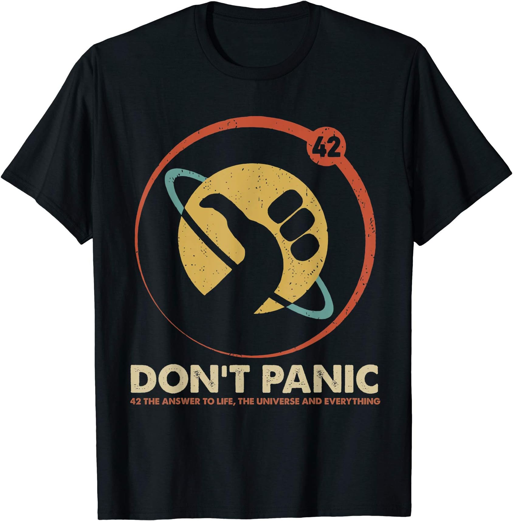 Hot Stuff Merch42 Answer to Life Universe Everything Don't Panic Funny Gift T-Shirt
