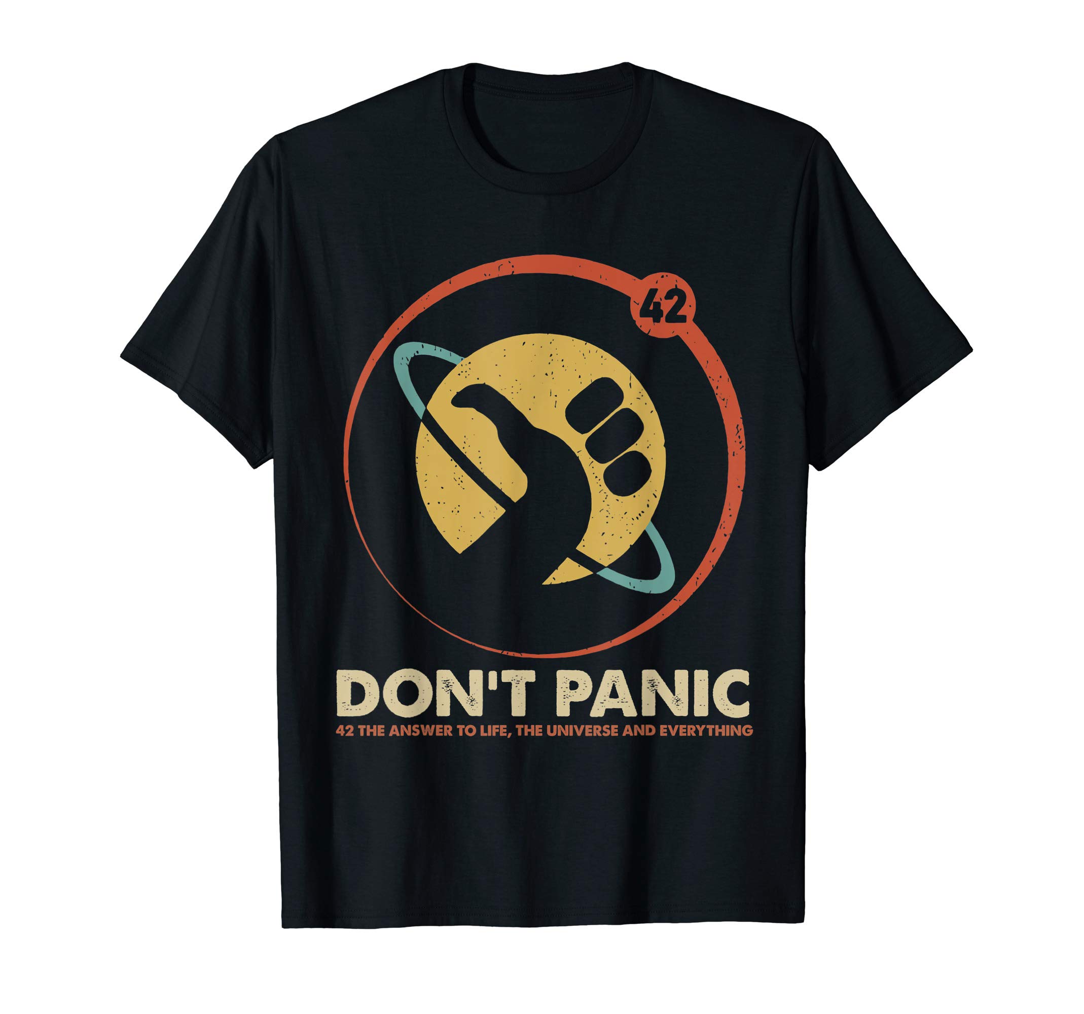 Hot Stuff Merch42 Answer to Life Universe Everything Don't Panic Funny Gift T-Shirt