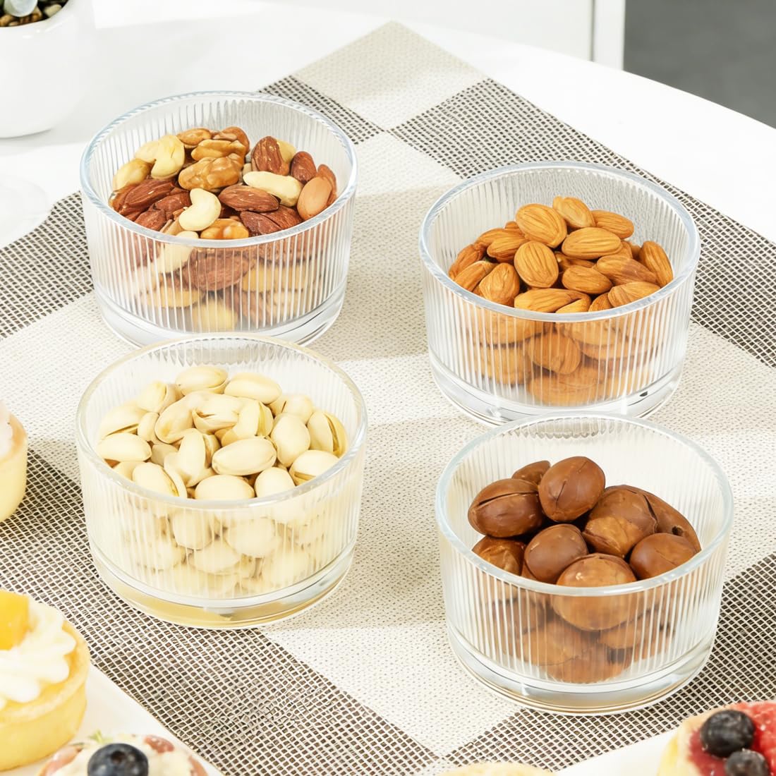 Juego de 8 vasos de postre, 200 ml, cuencos de postre de cristal, vasos de postre, vasos de postre pequeños, aptos para lavavajillas, cuencos transparentes para tiramisú, pudín