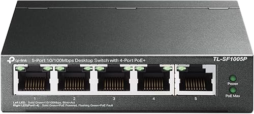 Vista 25 de TP-Link TL-SL1218MP 16 puertos 10/100Mbps Fast Ethernet PoE Switch 16 puertos PoE+ @250W, con 2 puertos Gigabit de enlace ascendente + 2 ranuras SFP