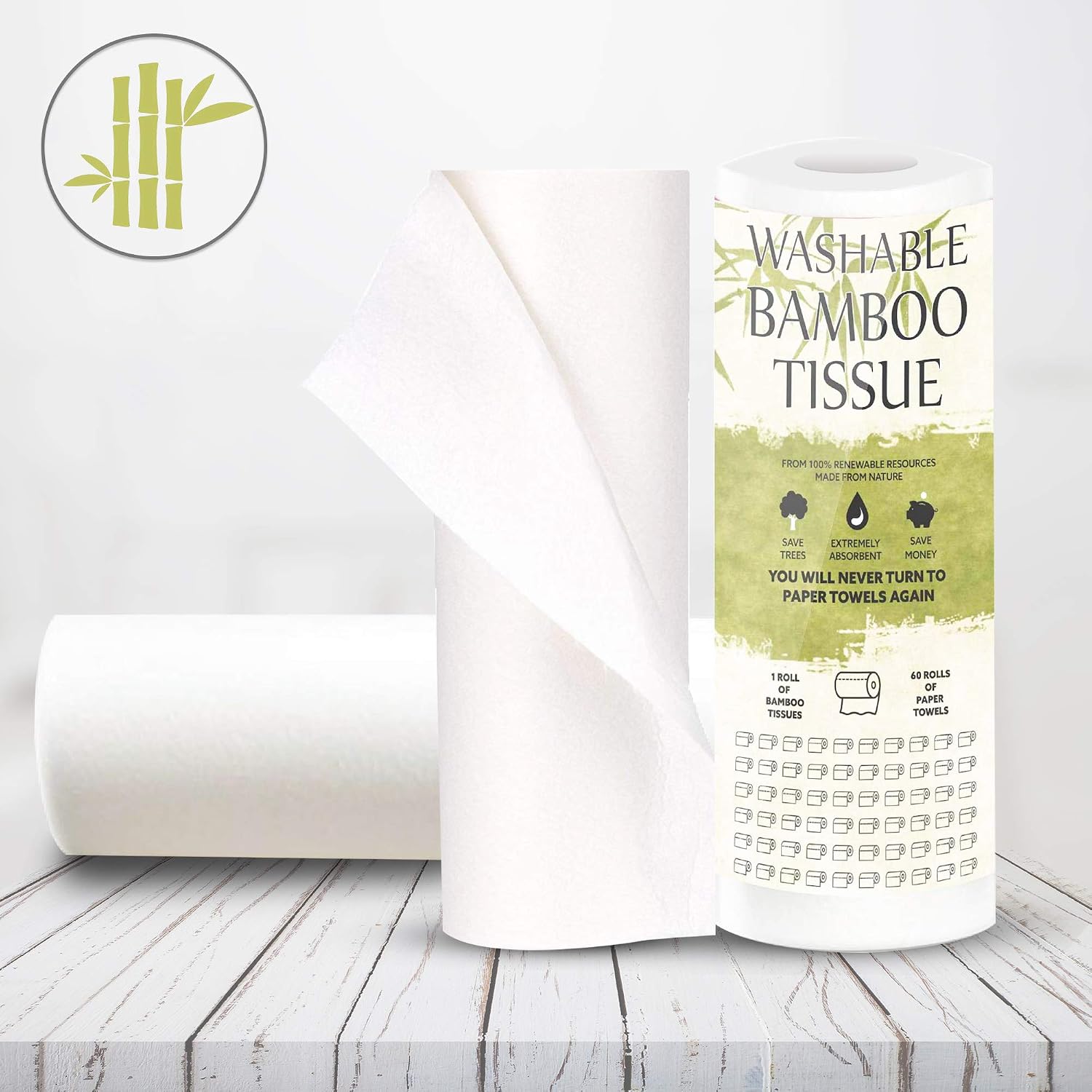 TANNESS 2-Pack Bamboo Kitchen...