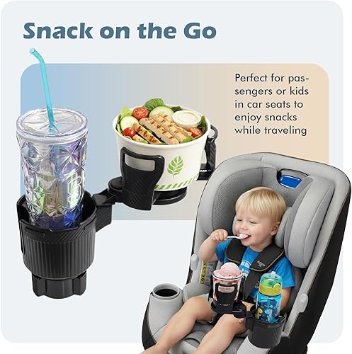 Miniatura 3 de Expansor de portavasos para automóvil, 2 en 1 multifuncional soporte para tazas extra para automóvil, adaptador extensor de soporte automotriz